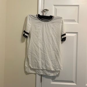 White and black top
